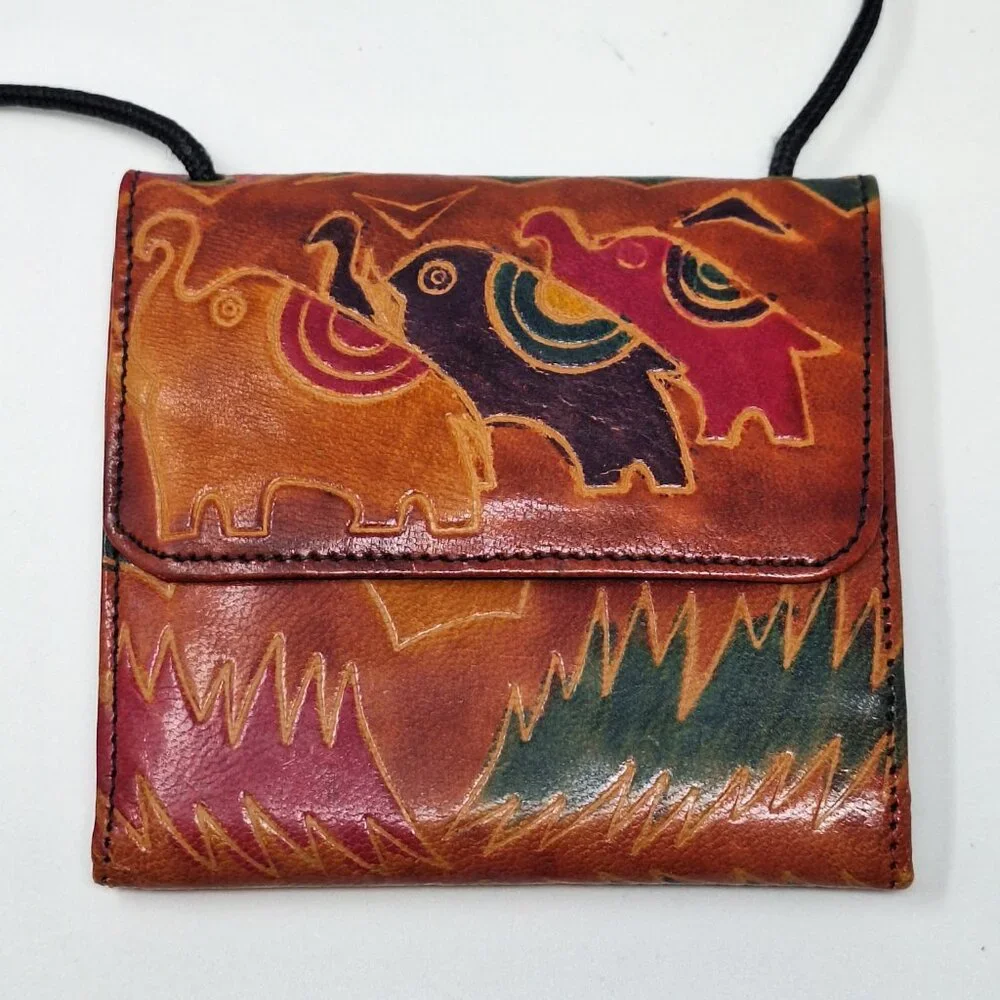 Crossbody Wallet Genuine Leather